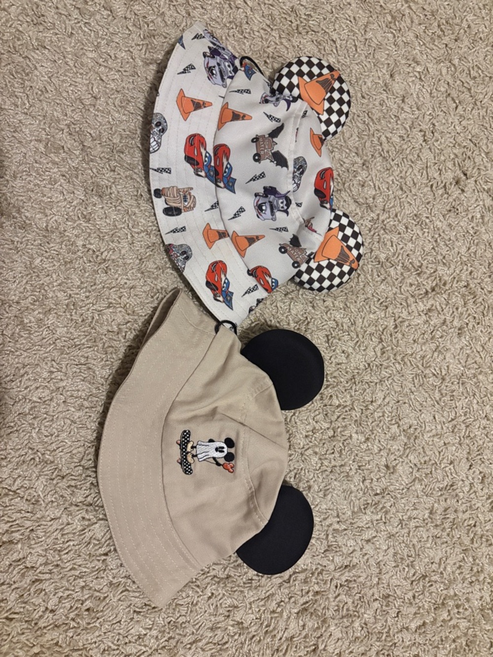 Cutezo designs Disney Beige Mickey Mouse Ear Sun Hat and cars Halloween baby(2)